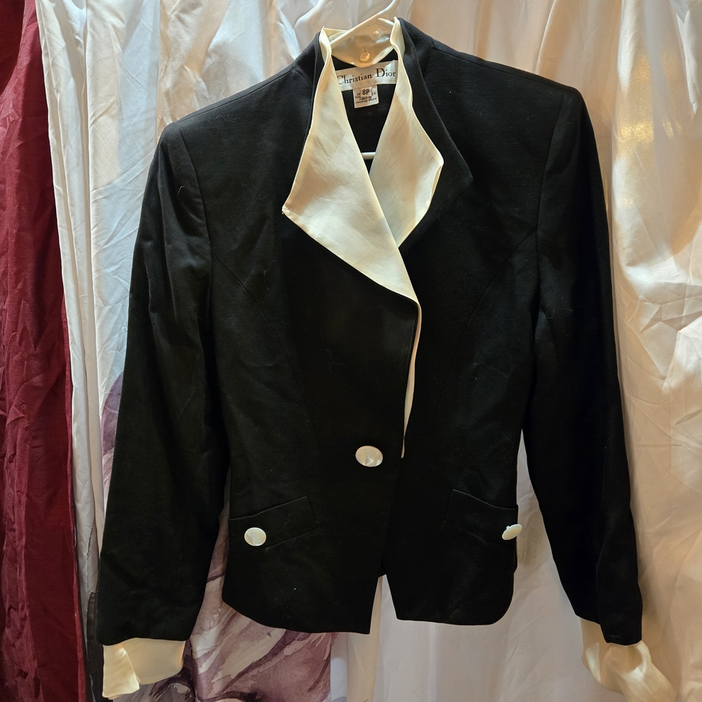 Dior Black and Cream Women's Blazer